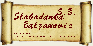 Slobodanka Balzamović vizit kartica